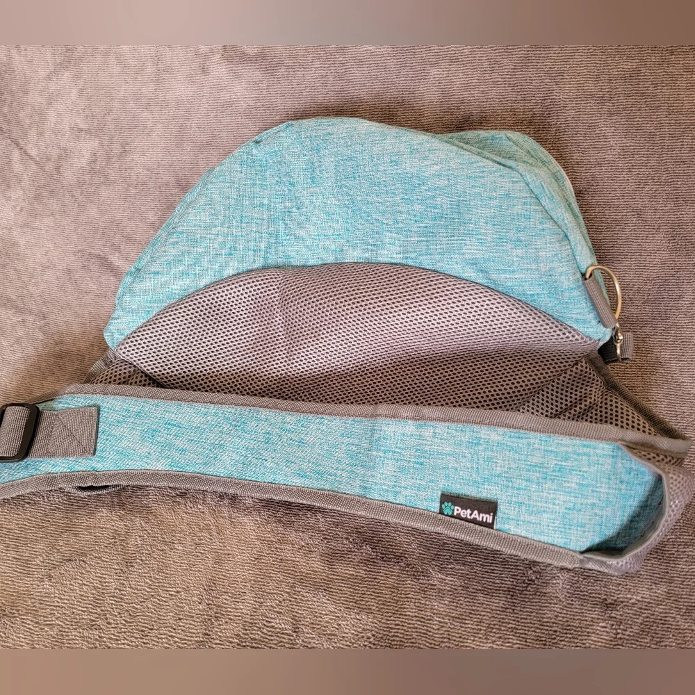 PetAmi Tiffany Blue and Gray Pet Dog Cat Sling Carrier NWOT Sz Small Up To 5lbs - Picture 7 of 14